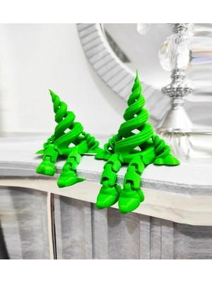 Empressco 3 Adet Oturan Yeşil Yılbaşı Ağacı, Dekoratif ve Şık Ev Süsü Için Ideal Seçenek