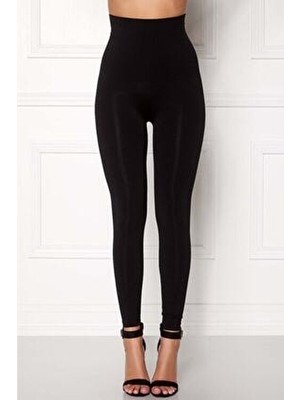 Bejamonti Kadın Siyah Yüksek Bel Toparlayıcı Korse Tayt