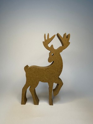 Empressco Yılbaşı Temalı Boyanabilir Ahşap Geyik Figürü 15CM, Doğal ve Şık Dekorasyon Seçeneği