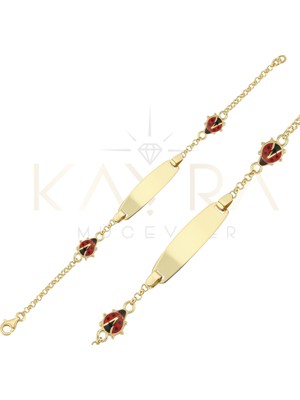 Kayra Mücevher Uğur Böceği Altın Çocuk Künyesi ÇB10