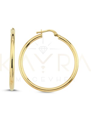 Kayra Mücevher Altın Halka Küpe AHK32