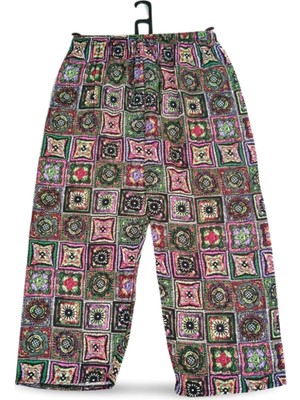 Litaetrend Ithal Viskon Geniş Paça Şık Etnik Otantik Desenli Pantolon - Royaleks - Desen1