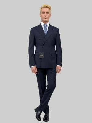 Hermose Lacivert Kruvaze Modern Fit Takım Elbise | Premium Collection