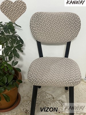 Kanway ( 1 Adet )Hasir Desen Buhem Sandalyeörtüsü , Kılıfı