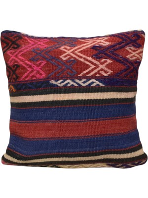 Kilim Antik El Dokuma Dekoratif Kilim Kırlent Yastık Kılıfı 0926 - Yeni - Çok Renkli