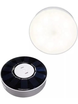 Sge Teknoloji Sge Iç Mekan 8 LED Güneş Enerjili Bahçe Aydınlatma Hareket Sensörlü USB Şarjlı Beyaz LED Işık Lamba