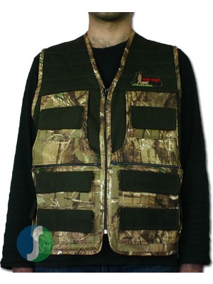 Savex Meşe Ağaç Desen Haki Yelek (27154)