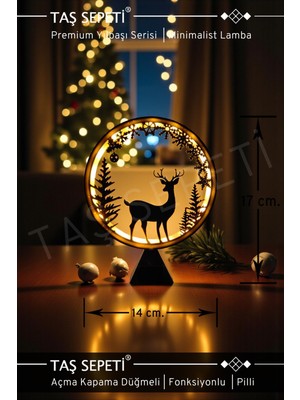 Empressco Orman Temalı Yılbaşı Süsü Lambası, Pilli, Düğmeli, Fonksiyonlu, Gri