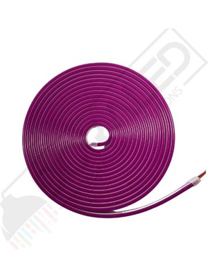 12 Volt 6X12MM Mor Esnek Neon LED 5 Metre (1 Cm'de Kesilebilir.)