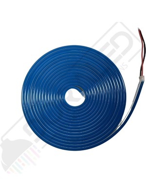 12 Volt 6X12MM Mavi Esnek Neon LED 5 Metre (1 Cm'de Kesilebilir.)
