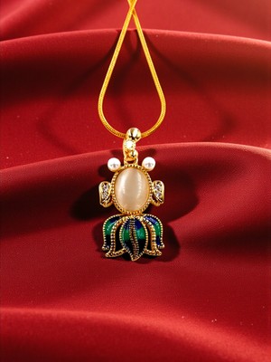 Stella Fortis Inci Detaylı Süslemeli Lale Kolye – 216L Paslanmaz Çelik | Yılan Zincir