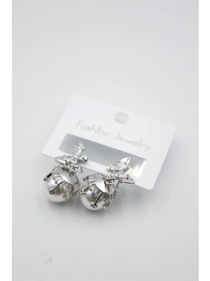 Remstdrk Inci Kelebek Küpe - Gümüş