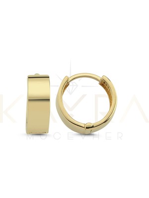 Kayra Mücevher Sade Altın Halka Küpe AHK33