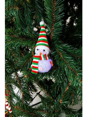 Empressco Renkli Işıklı 15 cm Kardan Adam Figürü Yılbaşı Süsü, Neşeli Dekorasyon Parçası