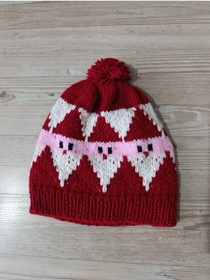 Emek Kırmızı Beyaz Pembe Evli Çocuk Bere