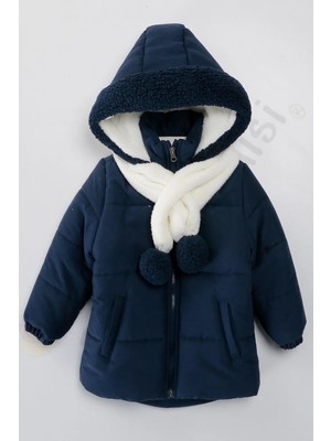 Bebek Vadisi Kapüşonlu Cepli Içi Peluş Kürklü Fermuarlı Kapitone Kar Şişme Kışlık Erkek Bebek Mont Çocuk Kaban