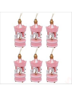 Süsle Bebek ve Parti Mini Pembe Atlı Karınca, 8,5cm x 3,5cm - 6 Adet