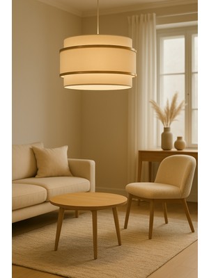 Empressco Bej Krem Kumaş Dopia Avize ile Şıklık ve Sıcaklık Sağlar