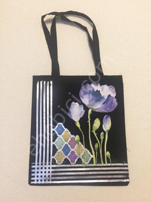 E Hobici Baskılı Kumaş Çanta 35X40CM CK-019
