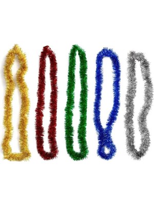 Empressco Turuncu Parlak Garland 200 Cm, 5 Adet Yılbaşı Süsü, Parti Dekoru