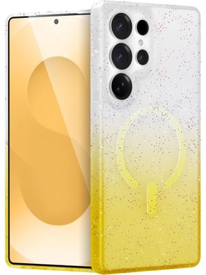 TE Dükkan Buğz Samsung Galaxy S24 Ultra Pummel Shiny Magsafe Kapak - Gold