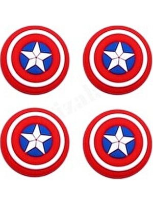 Deadskull Ps3-Ps4-Ps5-Xbox Joystick Kol Analog Koruyucu Captan America 4 Ad