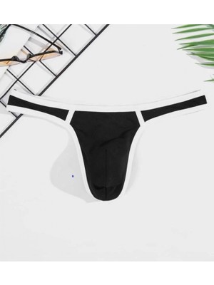 Marsilyan Erkek  Biyeli Siyah Tanga