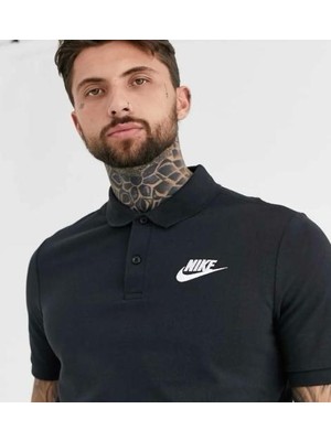 Nike Club Erkek Polo Üstt Shırt Siyah(Geniş Kalıp 1 Beden Küçük Alınız)