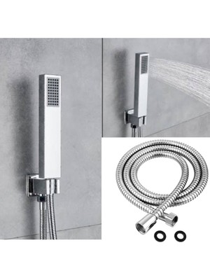 Teknotrust Yüksek Kalite Lüks Kare Tek Fonksiyonlu Duş Başlığı ve Seti