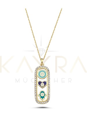 Kayra Mücevher Mineli Şans Altın Kolye AK29