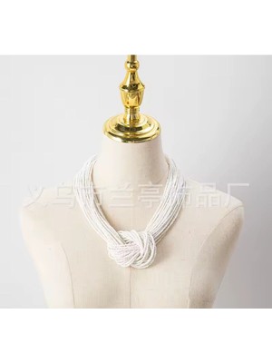 Shiklik Şıklığınızı Tamamlayacak Beyaz Boncuklu Kadın Kolye