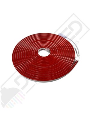 12 Volt 6X12MM Kırmızı Esnek Neon LED 5 Metre (1 Cm'de Kesilebilir.)