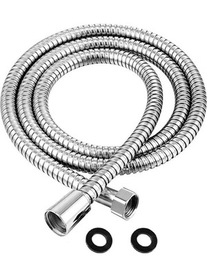 AyrStore - 170CM Ekstra Uzun Abs Rakorlu, Çift Kenetli Duş Spirali/patlamaya Dayanımlı, Paslanmaz