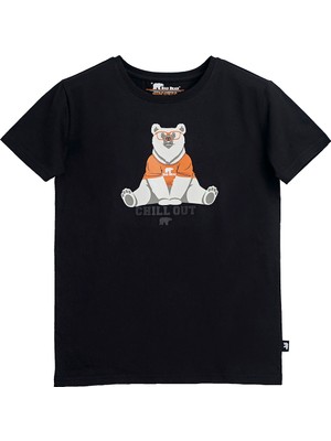 Bad Bear Caleb Siyah Baskılı Çocuk Tişört
