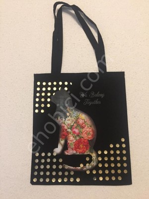 E Hobici Baskılı Kumaş Çanta 35X40CM CK-028