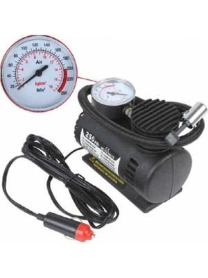 Oto Araç Mini Kompresör Hava Kompresörü 12 V 250 Psı Araba Hava Pompası Lastik Şişirici Taş