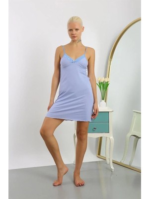 Kadın Penye Ip Askılı Gecelik