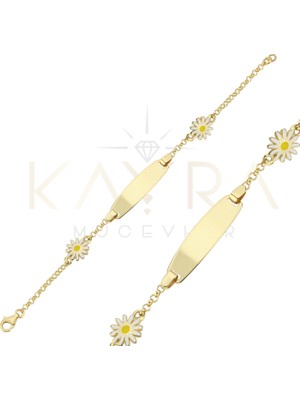 Kayra Mücevher Papatya Altın Çocuk Künyesi ÇB04