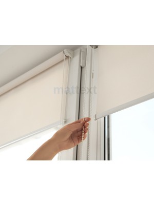 Mattext Krem  Stor Perde Etek Dilimsiz