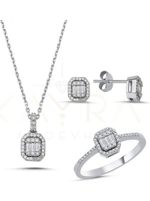 Kayra Mücevher Baget Taşlı Pırlanta Takım PT19