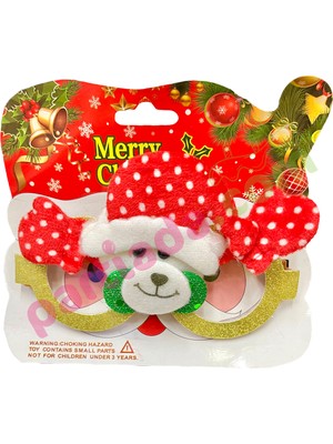 Empressco Yılbaşı Temalı Kırmızı Gözlük ve Ayıcık Süsleri Seti