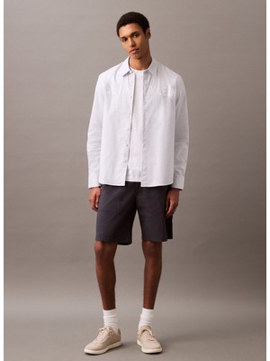 Calvin Klein Jeans Açık Mavi Erkek Gömlek LV04RB119GCIQ Ls Oxford Logo Shırt