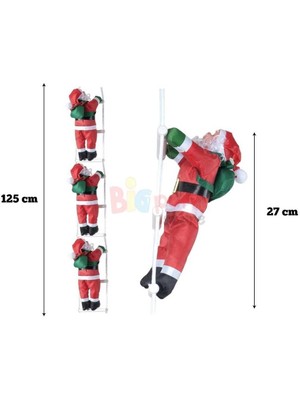 Empressco Renkli Noel Baba Merdiven Tırmanan Figürleri, Eğlenceli ve Dekoratif Aksesuarlar