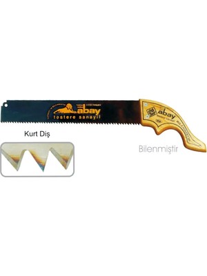 Mercansa Eco Lounge Abay Kurt Diş El Testere 38 cm - Ahşap Sap