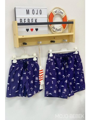 Kitti Erkek Çocuk Deniz Şortu Y2530 Lacivert
