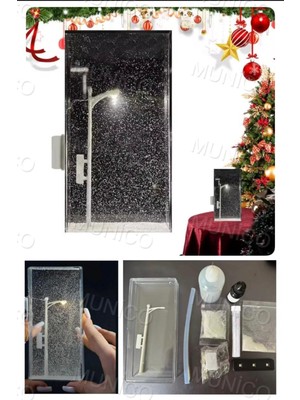 Empressco El Yapımı Kar Gece Lambası Seti, Işıklı Sokak Lambaları, Dekoratif ve Şık Tasarım