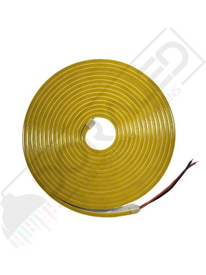 12 Volt 6X12MM Amber (Sarı) Esnek Neon LED 5 Metre (1 Cm'de Kesilebilir.)