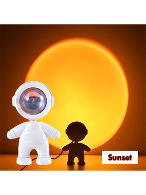 Empressco Çok Renkli Döner Gün Batımı Işık Lambası, 180° Dönebilen Ortam Aydınlatması