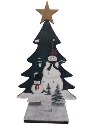 Empressco Yeşil Ahşap Yılbaşı Ağacı, Sade ve Doğal Dekorasyon Seçeneği