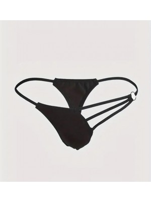 Marsilyan Erkek  Siyah Metalli Tanga Iç Giyim